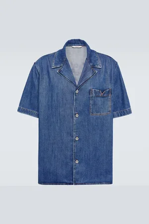 VALENTINO Denim bowling shirt