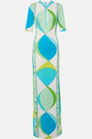 Puccini Cutout printed maxi dress