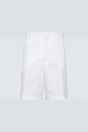 VALENTINO Jacquard cotton poplin shorts