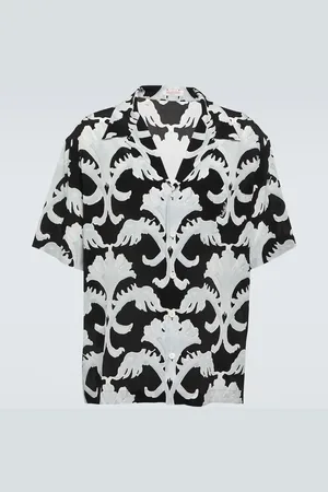 VALENTINO Printed silk bowling shirt