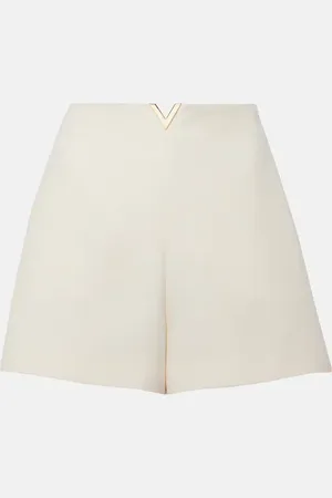 VALENTINO VGold Crepe Couture high-rise shorts