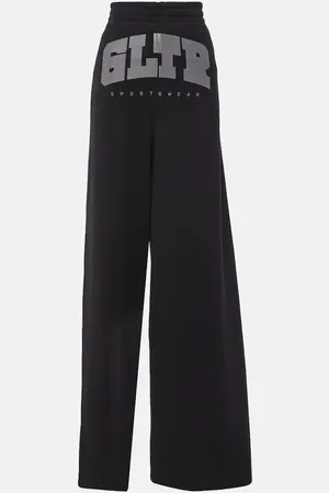 Jean Paul Gaultier Logo high-rise cotton jersey sweatpants