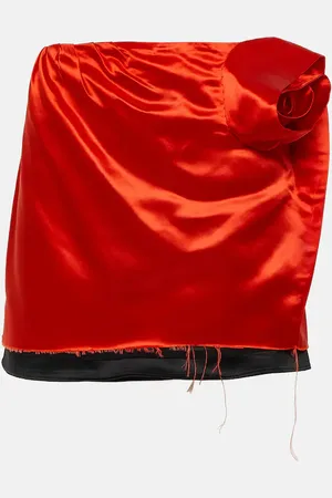 Didu Floral-appliquÃ© satin miniskirt