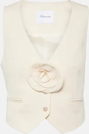 BLUMARINE Floral-appliquÃ© vest