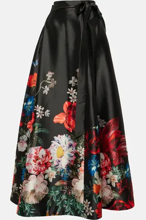 Camilla Floral A-line maxi skirt