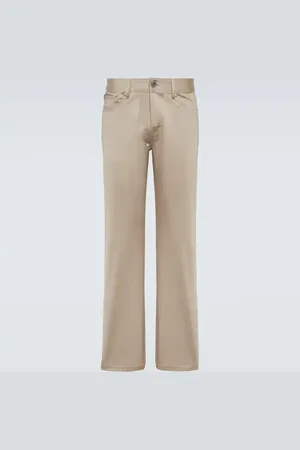 Ami Cotton satin straight pants