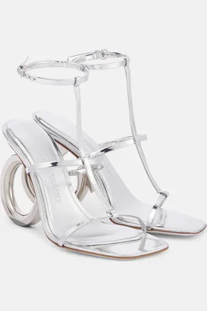 Salvatore Ferragamo Elina 105 metallic leather sandals