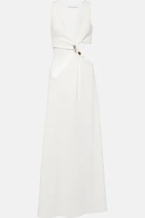 CHRISTOPHER ESBER Stone Cavern ribbed-knit cutout maxi dress