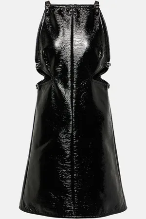 Courrèges CourrÃ¨ges Slash Buckle cutout vinyl minidress