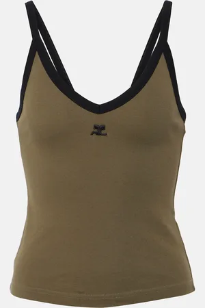 Courrèges CourrÃ¨ges Logo cotton jersey tank top