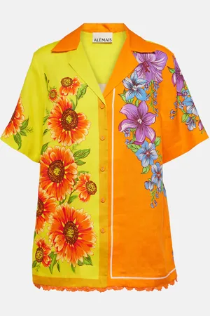 ALÉMAIS AlÃ©mais Jude printed linen shirt