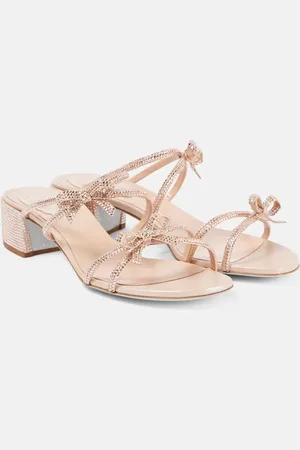 RENE CAOVILLA Caterina 40 embellished satin mules