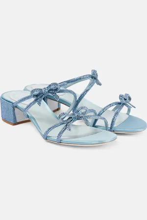 RENE CAOVILLA Caterina embellished satin mules