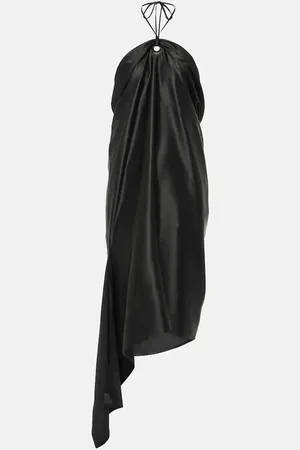 Salvatore Ferragamo Halterneck silk-blend midi dress