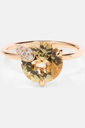 BUCHERER FINE JEWELLERY Peekaboo 18kt rose ring with beryl and diamonds