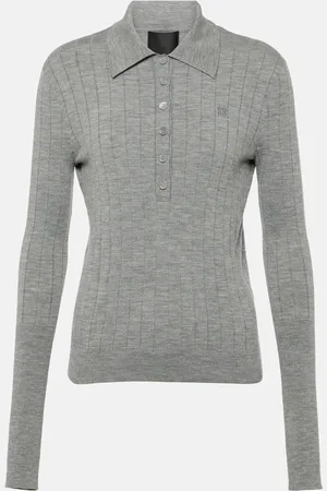 Givenchy Ribbed-knit wool-blend polo sweater