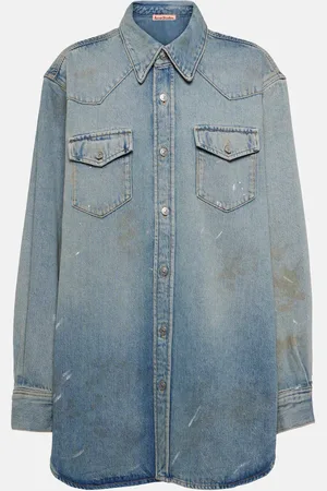 Acne Studios Distressed denim overshirt