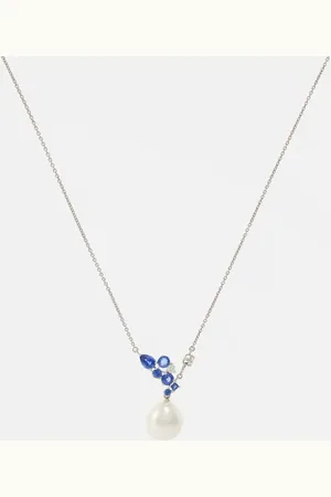 BUCHERER FINE JEWELLERY Romance 18kt white gold necklace with sapphires, diamonds, and pearl