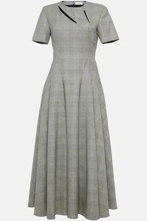 Alexander McQueen Prince of Wales checked wool maxi dress