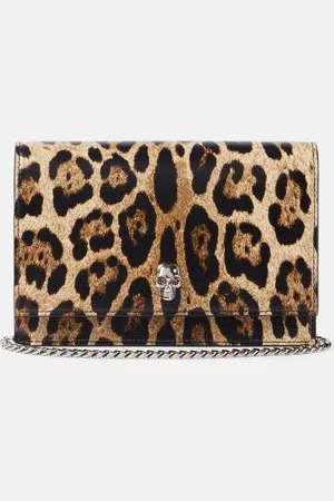 Alexander McQueen Skull Small animal-print crossbody bag