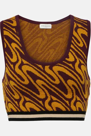DRIES VAN NOTEN Jacquard crop top