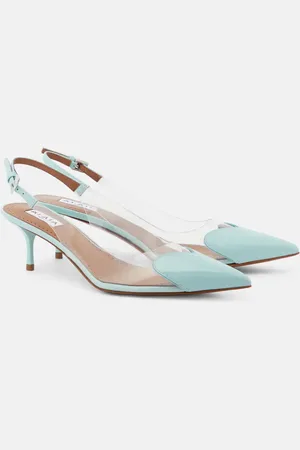 Alaïa AlaÃ¯a Le CÅur patent leather and PU slingback pumps