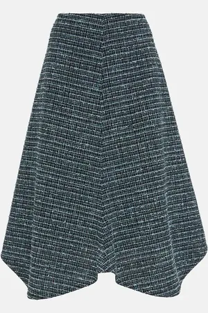Bottega Veneta Asymmetric tweed midi skirt