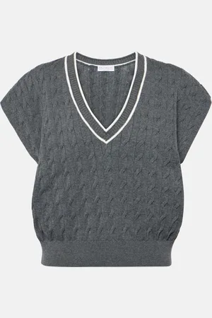 Brunello Cucinelli Cable-knit cotton sweater vest