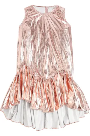 CAROLINE BOSMANS Ruffled lamÃ© dress