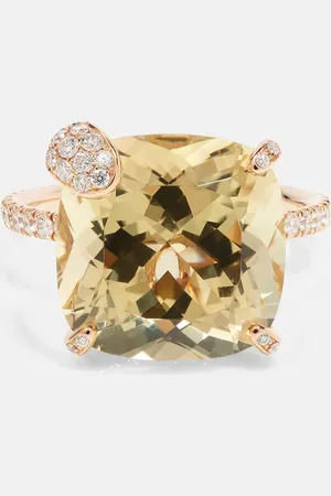 BUCHERER FINE JEWELLERY Peekaboo 18kt rose ring with beryl and diamonds