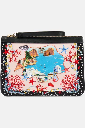 Dolce & Gabbana Capri printed canvas pouch