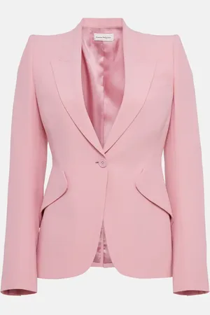 Alexander McQueen Single-breasted crÃªpe blazer