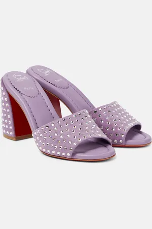 Christian Louboutin Jane embellished suede mules