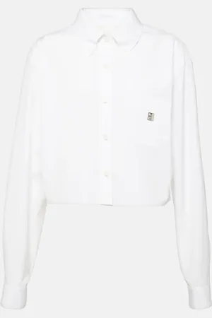 Givenchy Cropped cotton poplin shirt