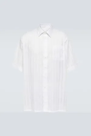 Givenchy Striped cotton voile bowling shirt