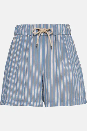 Brunello Cucinelli Striped cotton and silk shorts
