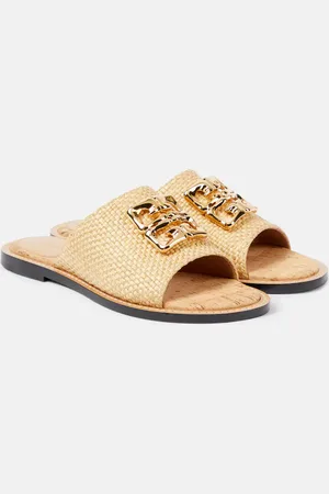 Givenchy 4G Liquid raffia slides