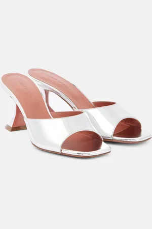 Amina Muaddi Lupita 70 mirrored leather mules
