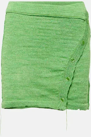 Acne Studios Linen-blend miniskirt