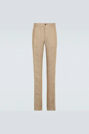 Dolce & Gabbana Linen twill straight suit pants