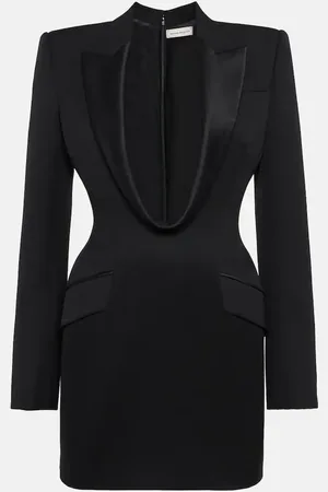 Alexander McQueen Wool tuxedo minidress