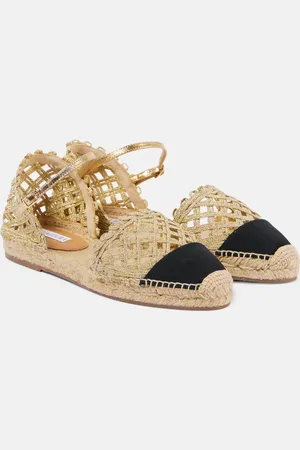 Aquazzura Sunburst raffia espadrille sandals