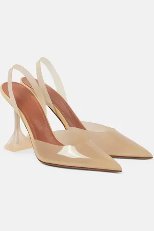 Amina Muaddi Holli Glass 95 PVC slingback pumps
