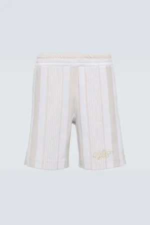 Givenchy G Plage striped cotton-blend terry Bermuda shorts