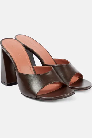 Amina Muaddi Brigitte 95 leather mules