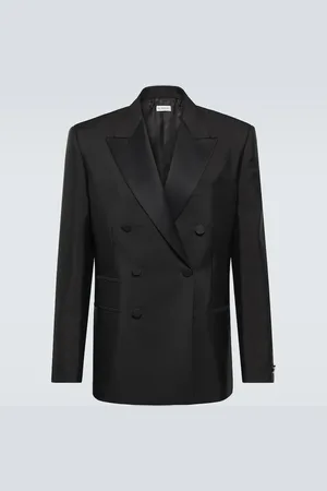 Burberry Double-breasted wool and silk blazer