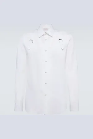 Alexander McQueen Harness cotton poplin shirt