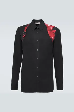 Alexander McQueen Harness cotton poplin shirt