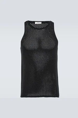 COMMAS Crochet cotton-blend tank top