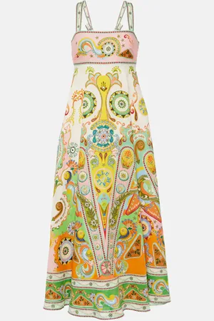 ALÉMAIS AlÃ©mais Pinball printed linen midi dress